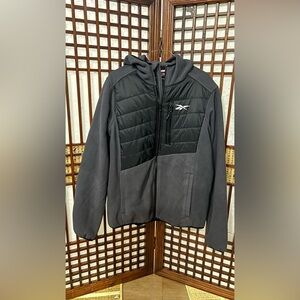 Reebok Charcoal and Black Quilted Jacket